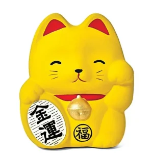 MIYA Company Figurines | Feng Shui Fortune Cat Bank - Yellow