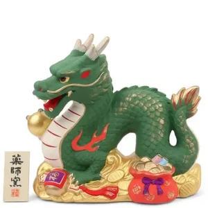 MIYA Company Zodiac | Figurine Dragon Green With Gold Fortune