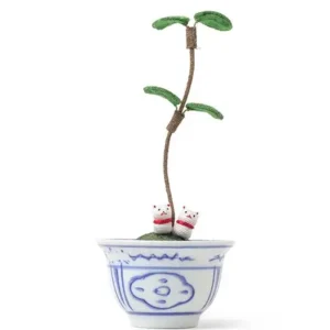MIYA Company Figurines | Figurine Potted Plant Fortune Cats