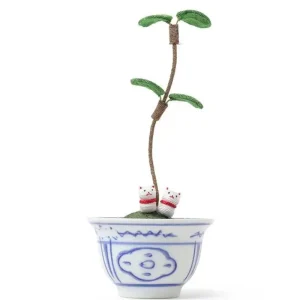 MIYA Company Figurines | Figurine Potted Plant Fortune Cats