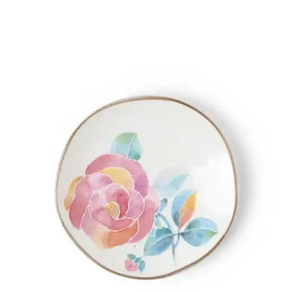 floral_mini_plate_pink_rose_0.webp MIYA Company Small Plates | Floral Mini Plate Pink Rose