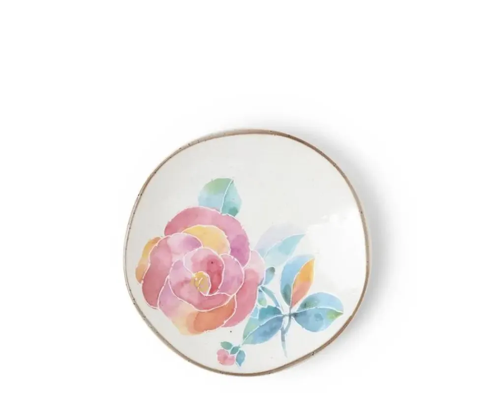 floral_mini_plate_pink_rose_1.webp MIYA Company Small Plates | Floral Mini Plate Pink Rose