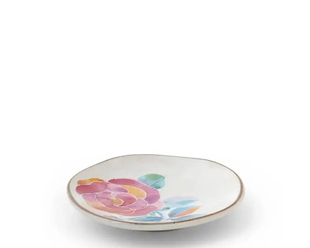 floral_mini_plate_pink_rose_2.webp MIYA Company Small Plates | Floral Mini Plate Pink Rose