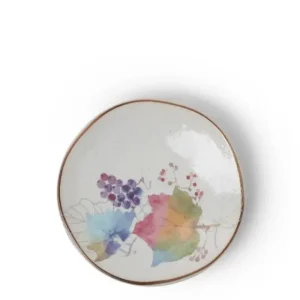 MIYA Company Small Plates | Floral Mini Plate Rainbow Leaves