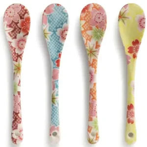 MIYA Company Other Utensils | Floral Print Dessert Spoon Set
