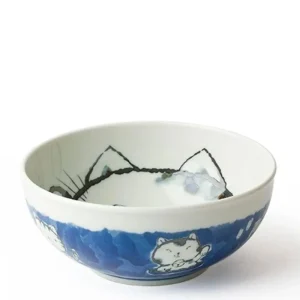 MIYA Company Bowls | Fortune Cat 6.25" Bowl Blue