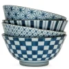 MIYA Company Medium Bowls | Four Pattern 6" Bowl Set