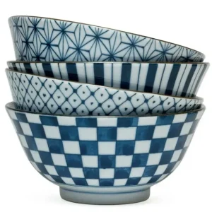 MIYA Company Medium Bowls | Four Pattern 6" Bowl Set