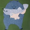 MIYA Company Furoshiki & Tenugui | Furoshiki Bear Fish 41" Sq.