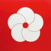 MIYA Company Furoshiki & Tenugui | Furoshiki Pattern Flowers Red 27.5" Sq.