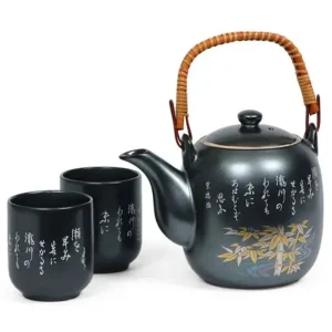 MIYA Company Tea Sets - Ceramic | Gold Bamboo Kintake Tea Set
