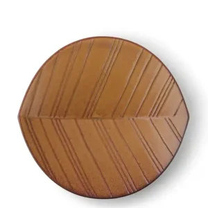 MIYA Company Medium Plates | Hazara Leaf Plate Brown 8.75"