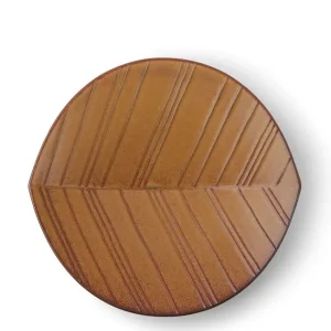 MIYA Company Medium Plates | Hazara Leaf Plate Brown 8.75"