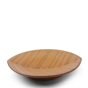 MIYA Company Medium Plates | Hazara Leaf Plate Brown 8.75