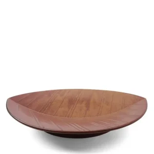 MIYA Company Serving Bowls & Plates | Hazara Leaf Plate Brown 11.75