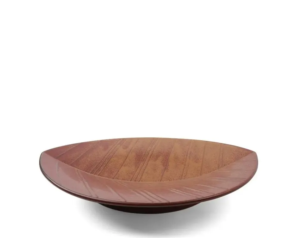 hazara_leaf_plate_brown__3-1.webp MIYA Company Serving Bowls & Plates | Hazara Leaf Plate Brown 11.75"