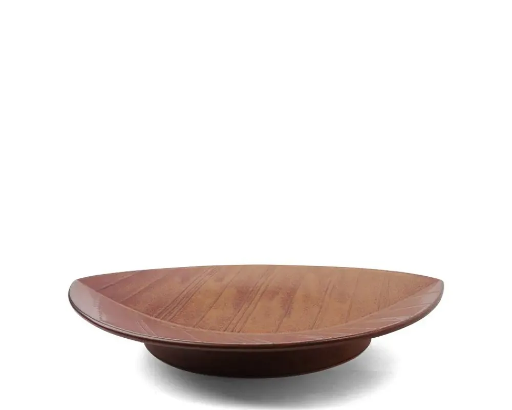 hazara_leaf_plate_brown__4-1.webp MIYA Company Serving Bowls & Plates | Hazara Leaf Plate Brown 11.75"