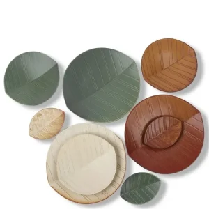 MIYA Company Medium Plates | Hazara Leaf Plate Brown 8.75