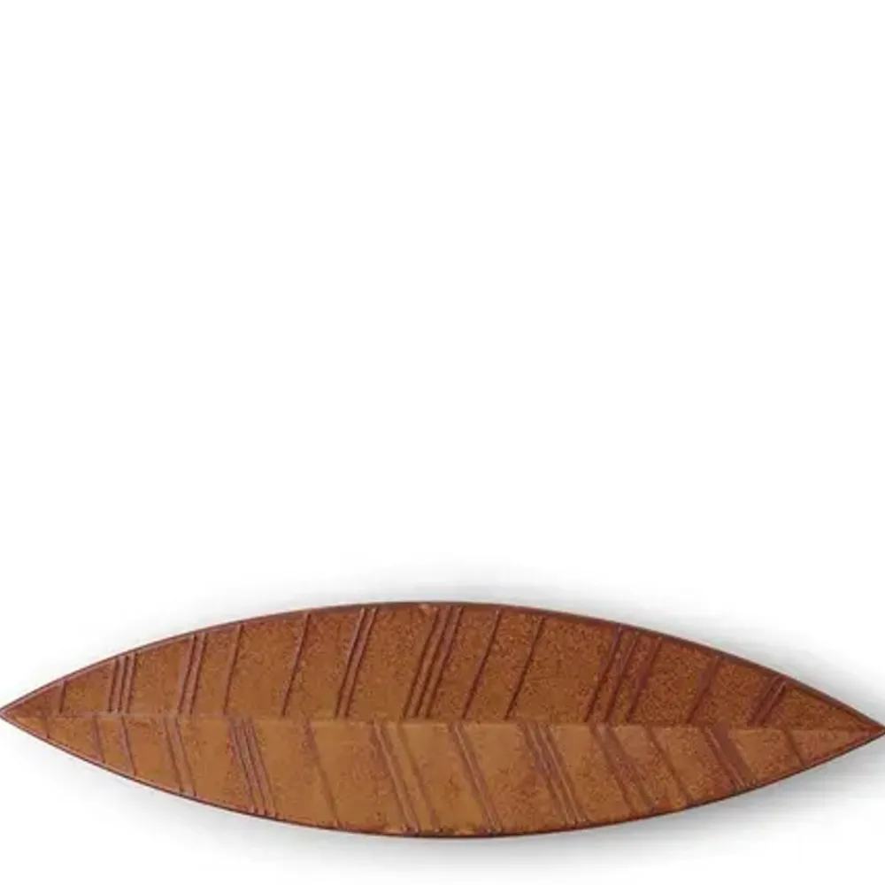 hazara_leaf_plate_brown__x__0-1.webp MIYA Company Large Plates | Hazara Leaf Plate Brown 14.5" X 3.75"