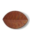 MIYA Company Medium Plates | Hazara Leaf Plate Brown 6" X 4.25"