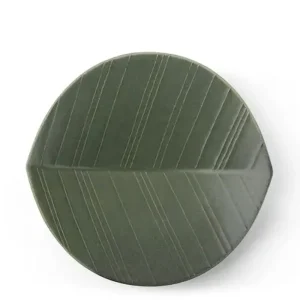MIYA Company Medium Plates | Hazara Leaf Plate Green 8.75"
