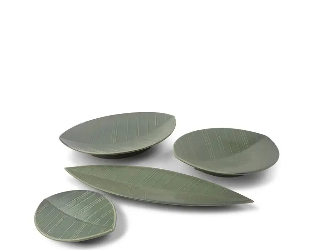 hazara_leaf_plate_green__3.webp MIYA Company Medium Plates | Hazara Leaf Plate Green 8.75"