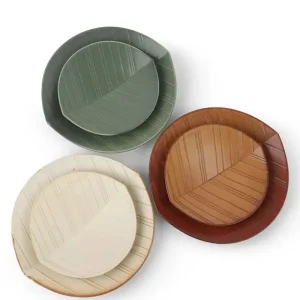 MIYA Company Medium Plates | Hazara Leaf Plate Green 8.75
