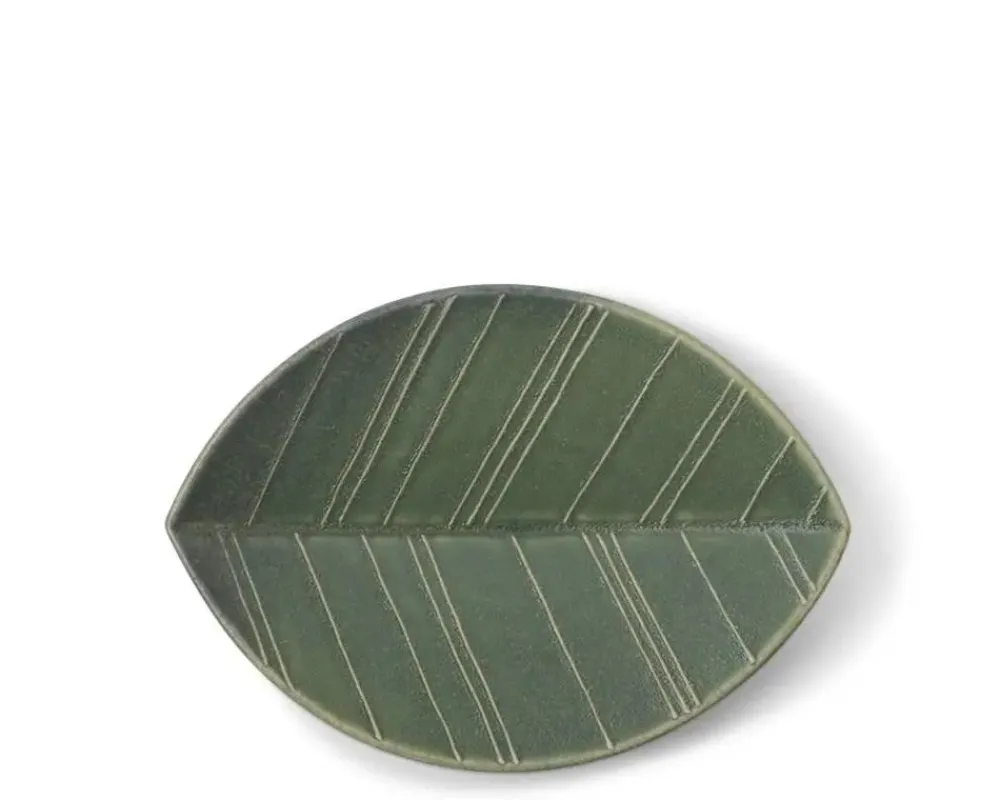hazara_leaf_plate_green__x__1.webp MIYA Company Medium Plates | Hazara Leaf Plate Green 6" X 4.25"