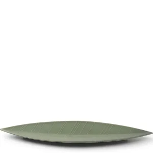MIYA Company Serving Bowls & Plates | Hazara Leaf Plate Green 14.5