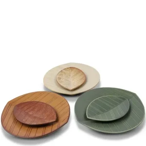 MIYA Company Medium Plates | Hazara Leaf Plate Green 6