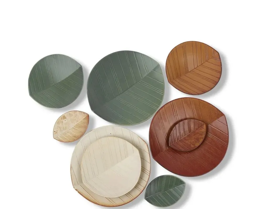hazara_leaf_plate_green__x__6.webp MIYA Company Medium Plates | Hazara Leaf Plate Green 6" X 4.25"