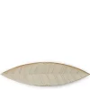 MIYA Company Serving Bowls & Plates | Hazara Leaf Plate White 14.5" X 3.75"