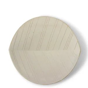 MIYA Company Medium Plates | Hazara Leaf Plate White 8.75