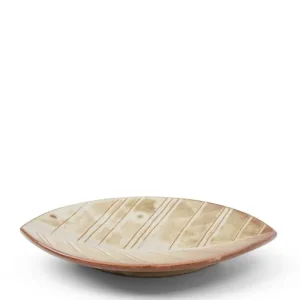 MIYA Company Medium Plates | Hazara Leaf Plate White 6