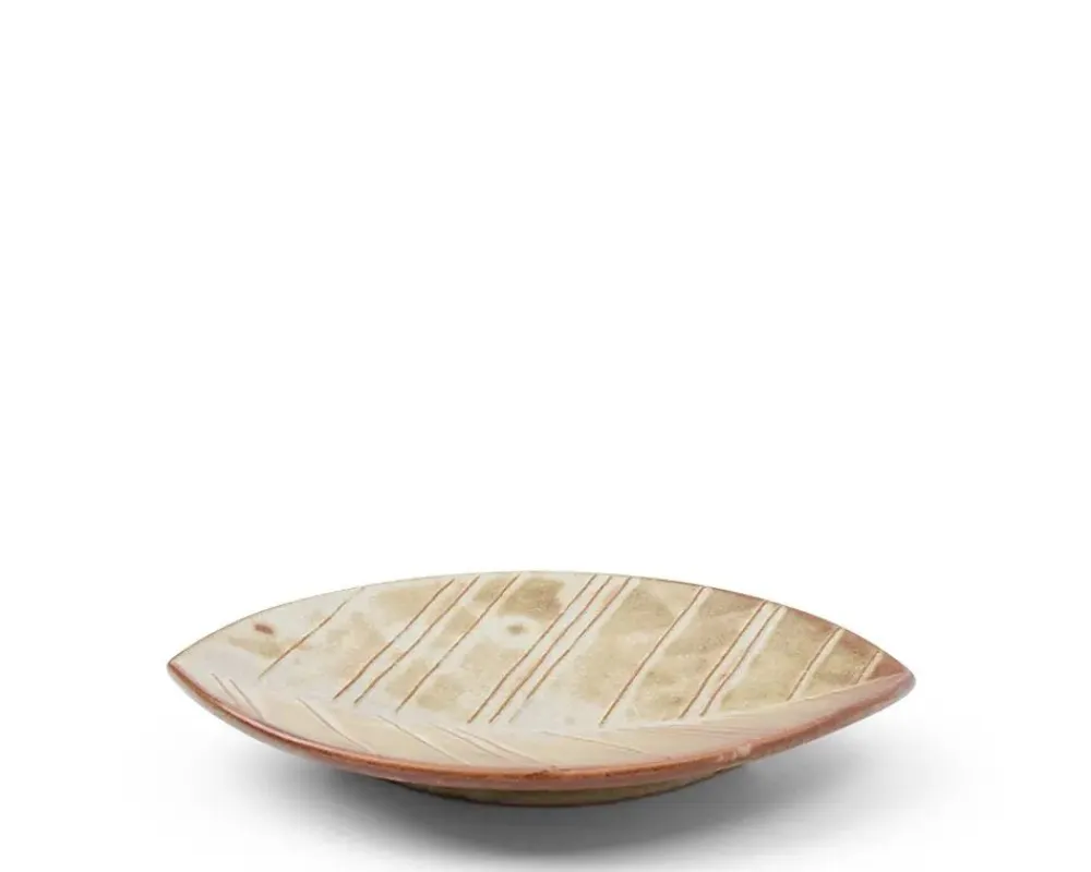 hazara_leaf_plate_white__x__2-1.webp MIYA Company Medium Plates | Hazara Leaf Plate White 6" X 4.25"