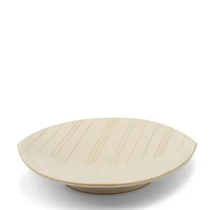 MIYA Company Medium Plates | Hazara Leaf Plate White 8.75