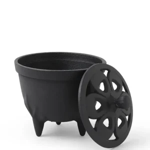MIYA Company Incense | Incense Holder Cast Iron Black Flower Petal