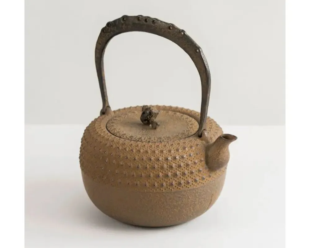 iwachu_kettle_tetsubin_gravel_turtleshell_brown_2.webp MIYA Company Teapots - Cast Iron | Iwachu Kettle Tetsubin Gravel Turtleshell Brown