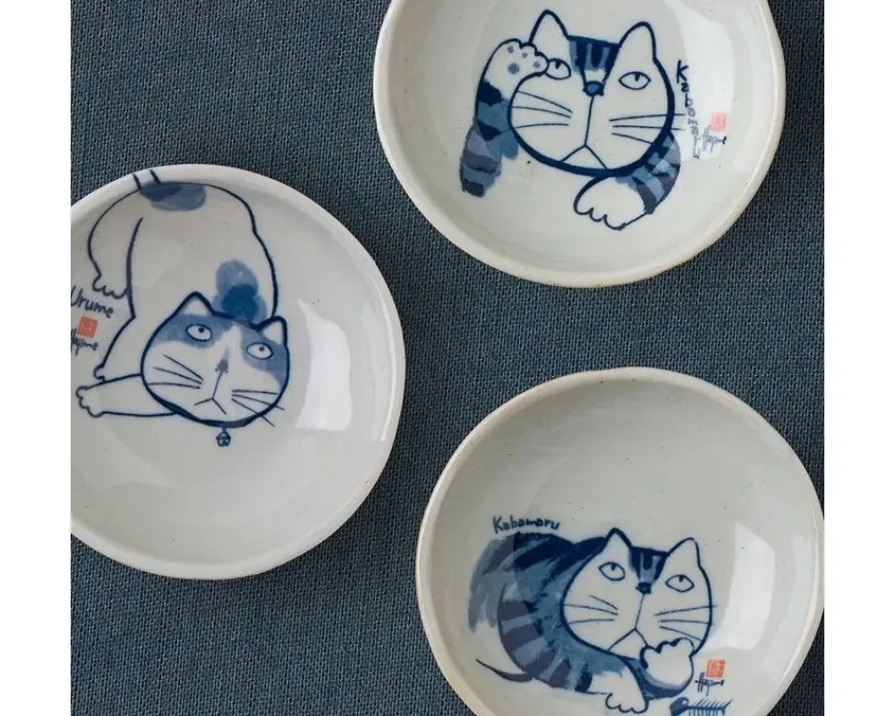 kabamaru__mini_dish_set_2.webp MIYA Company Cats | Kabamaru 4.25" Mini Dish Set