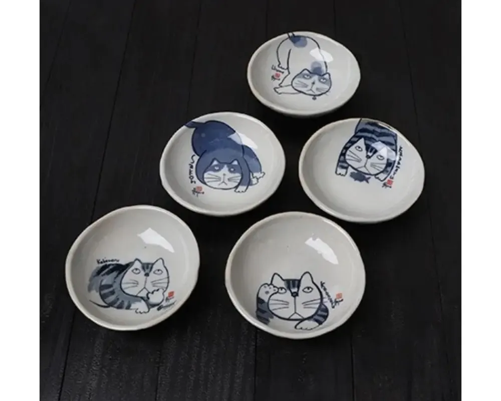 kabamaru__mini_dish_set_3.webp MIYA Company Cats | Kabamaru 4.25" Mini Dish Set