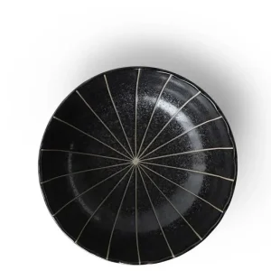 MIYA Company Medium Bowls | Kasa Lines Black 5.5