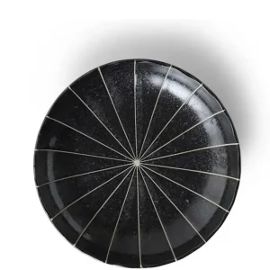 MIYA Company Medium Plates | Kasa Lines Black 6.5
