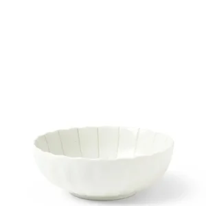 MIYA Company Medium Bowls | Kasa Lines White 5.5" Bowl