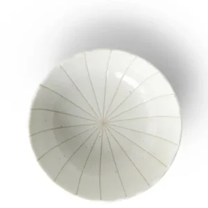 MIYA Company Medium Bowls | Kasa Lines White 5.5