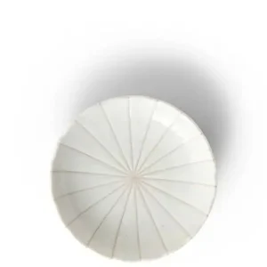 MIYA Company Small Plates | Kasa Lines White 4.75" Plate