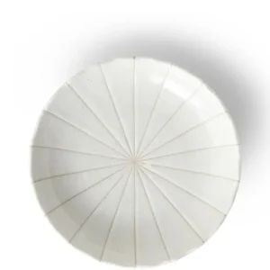 MIYA Company Medium Plates | Kasa Lines White 6.5" Plate