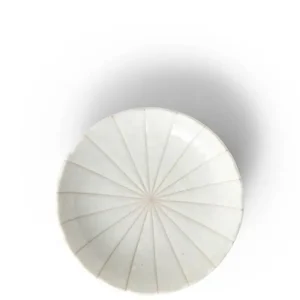 MIYA Company Small Plates | Kasa Lines White 4.75" Plate