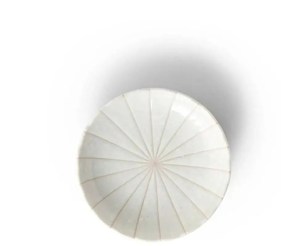 kasa_lines_white__plate_1.webp MIYA Company Small Plates | Kasa Lines White 4.75" Plate