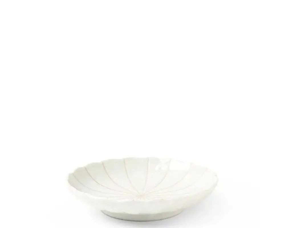 kasa_lines_white__plate_2.webp MIYA Company Small Plates | Kasa Lines White 4.75" Plate