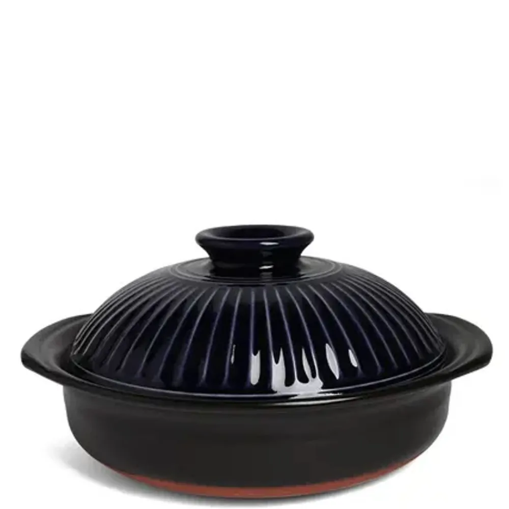 kikka_blue_donabe_casserole__0.webp MIYA Company Donabe Casseroles | Kikka Blue Donabe Casserole 11"